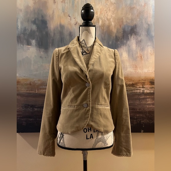 Old Navy velvet jacket w/ rhinestone buttons - Picture 2 of 12